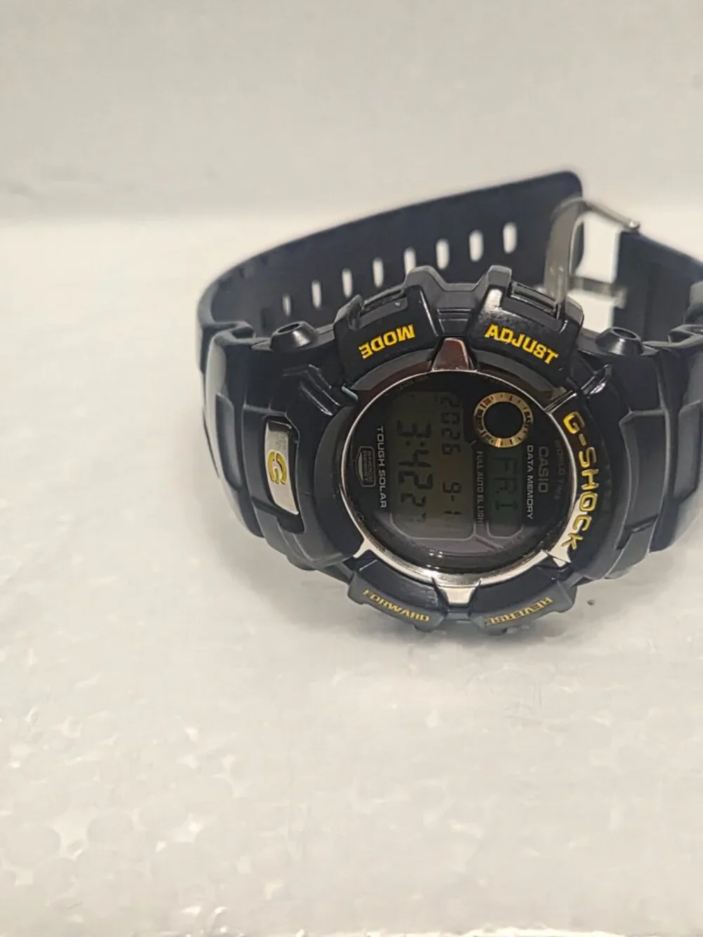 Casio G Shock Digital Blue and yellow